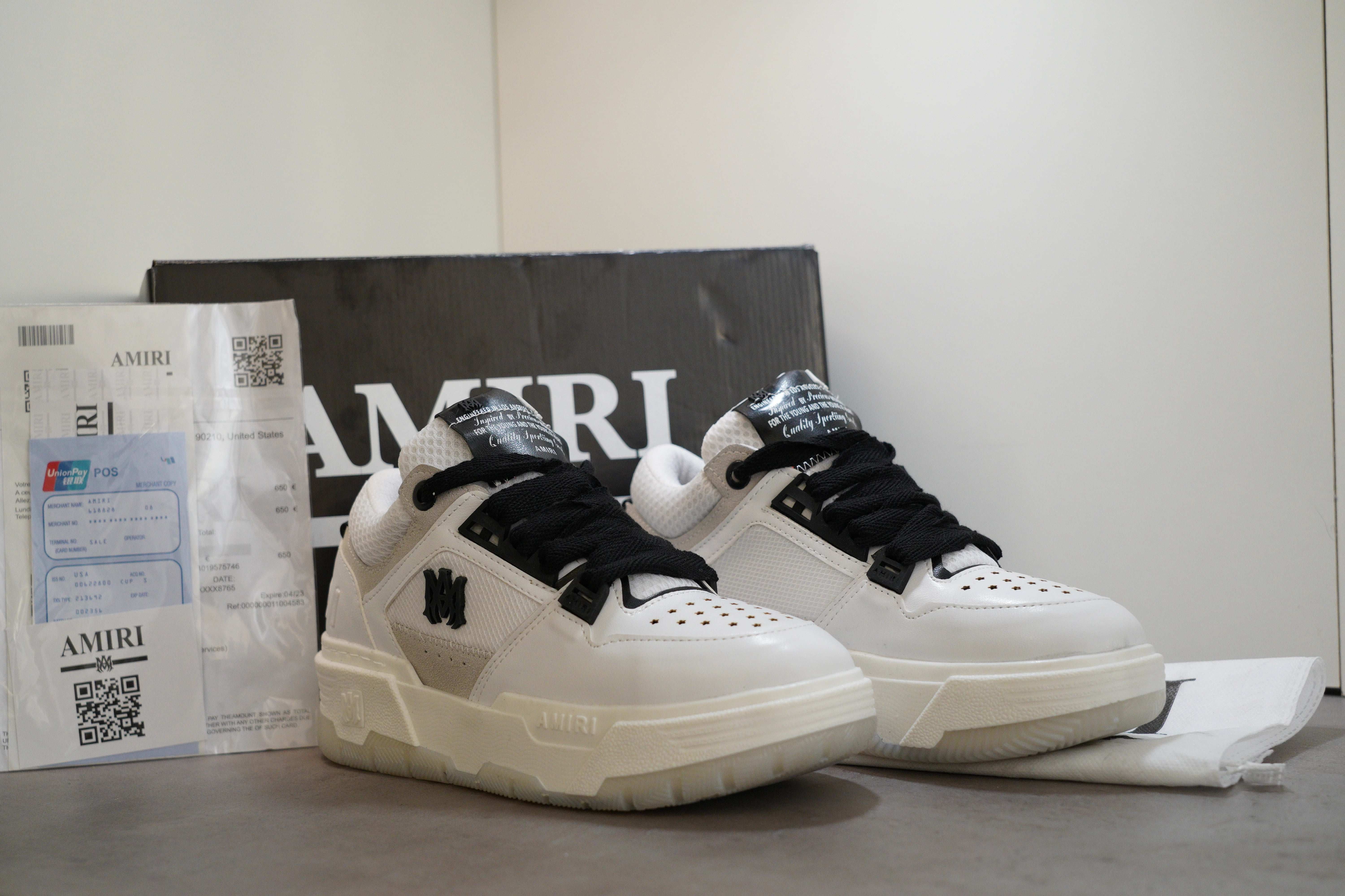 Amiri MA-1 Lace-Up Sneakers White – Cele mai mari reduceri!