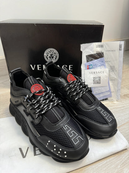 Versace Chain Reaction "Triple Black" sneakers